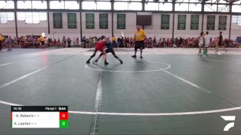 74-78 lbs Cons. Round 2 - Kole Roberts, Mt. Zion Kids Wrestling Club vs Alex Lapitan, Dwight