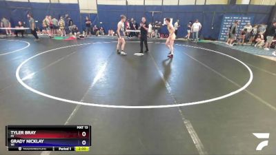 144 lbs Cons. Round 1 - Tyler Bray, MI vs Grady Nicklay, WI