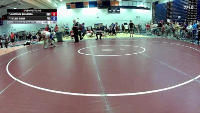 120 lbs 3rd Place Match - Aaryan Sharma, NOVA Wrestling Club vs Tyler Shin, Palm Wrestling Academy