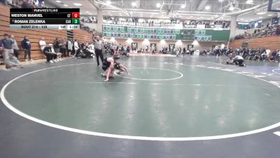 138 lbs Champ. Round 2 - Weston Manuel, Cherokee Trail vs Roman Zelenka, Carlsbad