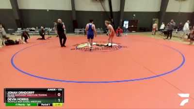 170 lbs Quarterfinal - Jonah Orndorff, Inland Northwest Wrestling Training Center vs Devin Morris, Vacaville High School Wrestling