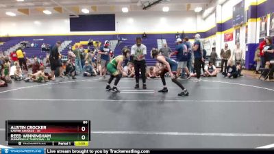 80 lbs Round 4 (6 Team) - Reed Winningham, Summerville Takedown vs Austin Crocker, Gaston Grizzles