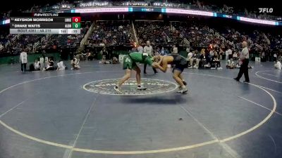 4A 215 lbs Cons. Semi - Drake Watts, A.L. Brown High School vs Keyshon Morrison, Lake Norman High School