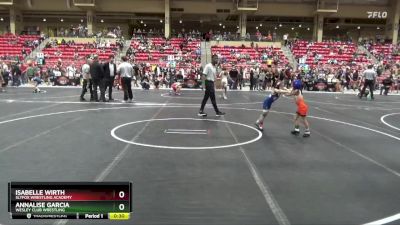 45 lbs Quarterfinal - Isabelle Wirth, SlyFox Wrestling Academy vs Annalise Garcia, Wesley Club Wrestling