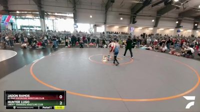 70 lbs Semifinal - Hunter Lugo, Liberty Warriors Wrestling Club vs Jadon Ramos, El Paso Enforcers Wrestling Club