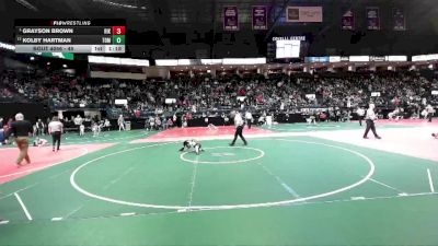 45 lbs Champ. Round 2 - Grayson Brown, RIKA vs Kolby Hartman, TOM2