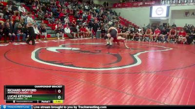 215 lbs Quarterfinals (8 Team) - Lucas Ketcham, Glynn Academy vs Richard Wofford, Woodward Academy