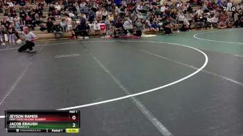 165 lbs Quarterfinal - Jacob Ebaugh, Saint Marks H S vs Jeyson Ramos, First State Military Academy