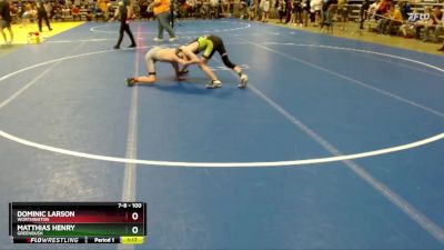 100 lbs Cons. Round 2 - Matthias Henry, Greenbush vs Dominic Larson, Worthington