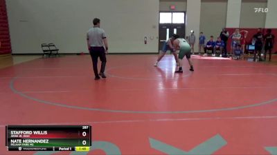 287 lbs Quarterfinal - Stafford Willis, Arab Jr. High vs Nate Hernandez, Pelham Park MS