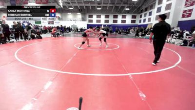 180 lbs Champ. Round 1 - Rebekah Sorrell, Central Methodist University vs Karla Martinez, Friends University