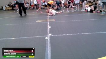 85 lbs Quarterfinals (8 Team) - Brodie Zeller, MO Outlaws Gold vs Remi Davis, Elite Athletic Club
