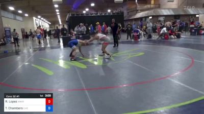 61 kg Cons 32 #1 - Raymond Lopez, American University vs Tallon Chambers, Livermore Elite Wrestling Club