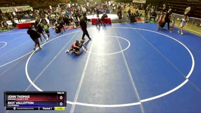 77 lbs Semifinal - John Thomas, Orange County RTC vs Riot Vallotton, California