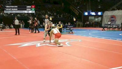 215 Class 1 lbs Cons. Semi - Wyatt Burks, Versailles vs Braxton Bye, Lawson