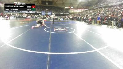 Boys 4A 157 lbs Champ. Round 2 - Ian Standifer, Spanaway Lake vs Zachariah Delgado, Chiawana