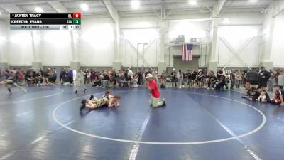 100 lbs 3rd Place Match - Kreedyn Evans, Cougars Wrestling Club vs Jaxten Tracy, AVIATOR WRESTLING ACADEMY