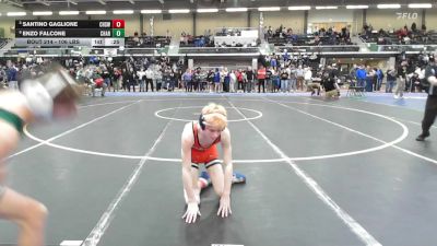 106 lbs Consi Of 8 #1 - Santino Gaglione, Cranston West vs Enzo Falcone, Chariho