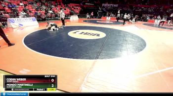 3A 126 lbs Cons. Round 1 - Coehn Weber, Joliet (West) vs Mondo Martinelli, Elmhurst (York)