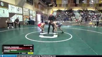 113 lbs Quarterfinal - Michael Manzano, La Canada High School Wrestling vs Zakary Ortega, California