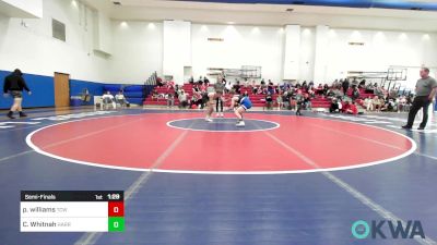 140 lbs Semifinal - Parker Williams, Team Conquer Wrestling vs Callan Whitnah, Harrah Little League Wrestling