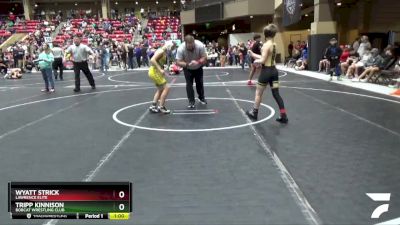 100 lbs Quarterfinal - Wyatt Strick, Lawrence Elite vs Tripp Kinnison, Bobcat Wrestling Club