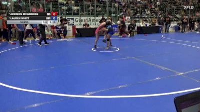 115 lbs Semis - Addison McGinness, Sebolt Wrestling Academy vs Lauren Whitt, Immortal Athletics Wrestling Club