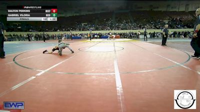 84 lbs Final - Dalton Perkins, Mustang Middle School vs Gabriel Viloria, Husky Wrestling Club