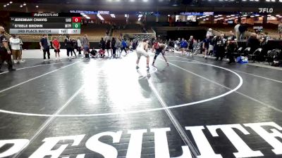 215 lbs 3rd Place Match - Steele Brown, Mt. Pisgah Christian School vs Jeremiah Chavis, Lake Gibson