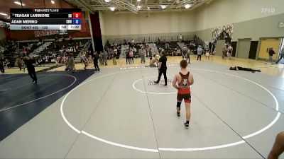 132 lbs Champ. Round 2 - Teagan Larimore, Dove Creek vs Adan Merino, Charger Wrestling Club