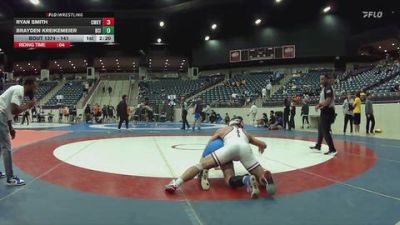 141 lbs Cons. Round 5 - Brayden Kreikemeier, Briar Cliff (Iowa) vs Ryan Smith, CumberlandKY