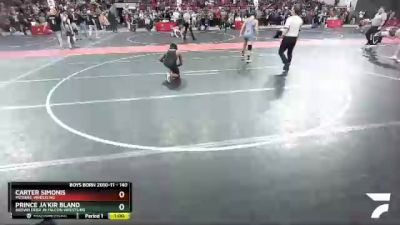 140 lbs Cons. Round 3 - Carter Simonis, Mosinee Wrestling vs Prince Ja`Kir Bland, Brown Deer Jr Falcon Wrestling