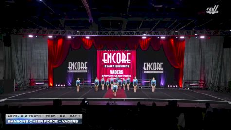 Bannons Cheer Force - Vaders [2025 L2.2 Youth - PREP - D2 Day 1] 2025 Encore Grand Nationals