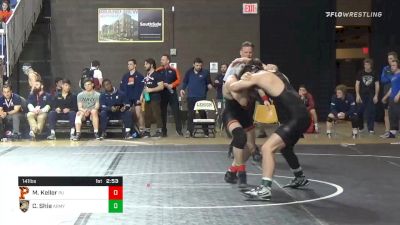 141 lbs Consolation - Marshall Keller, Princeton vs Corey Shie, Army