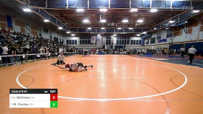 132 lbs Consi Of 8 #1 - Leo Babineau, Westford Academy vs Matthew Thorley, Boston College