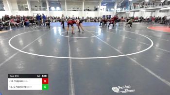 182 lbs Quarterfinal - Michael Toppan, Gloucester vs Brandon D'Agostino, Central Catholic