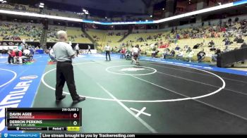 215 Class 2 lbs Cons. Round 1 - Davin Agee, Logan-Rogersville vs Derron Perkins, St. Mary`s (St. Louis)