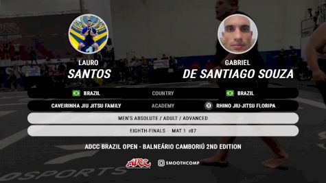 Lauro Santos vs Gabriel De Santiago Souza 2024 ADCC Balneario Open