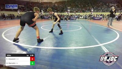 92 lbs Round Of 16 - Cash Howard, Coweta Tiger Wrestling vs Asher Barcelo, Elgin Wrestling