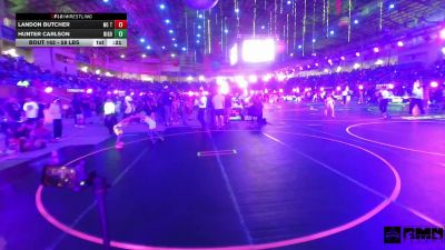 58 lbs Consi Of 4 - Landon Butcher, No Team vs Hunter Carlson, Rigby Wrestling
