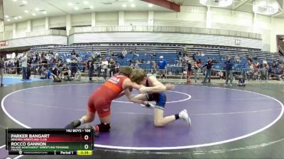 106 lbs Cons. Round 1 - Parker Bangart, Ringers Wrestling Club vs Rocco Gannon, Inland Northwest Wrestling Training Center