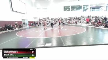 133 lbs Round 3 (3 Team) - Zechan Blades, Sierra College (RED) vs Makai Ito, Palomar College