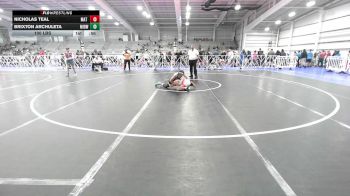 100 lbs Rr Rnd 3 - Nicholas Teal, Mat Warriors PWC vs Brixton Archuleta, Midwest RTC