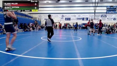157 lbs Cons. Round 3 - Quincy Dotson, Nathan Hale vs Blaine Miller, Barnsdall