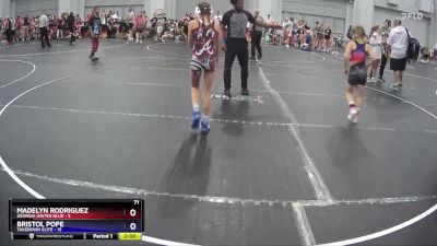 71 lbs Round 4 (8 Team) - Madelyn Rodriguez, Georgia United Blue vs Bristol Pope, Takedown Elite