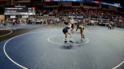 D 1 138 lbs Cons. Round 2 - Christopher Obey, St. Amant vs Poet Wells, Southside