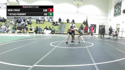 149 lbs Cons. Semi - Kyle Foerst, Cuesta vs Noe Cruz, Cerritos