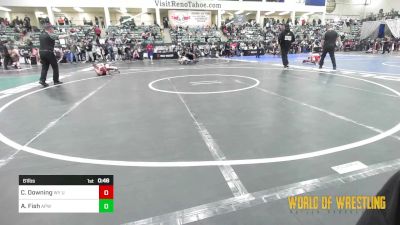 61 lbs Consi Of 4 - Crew Downing, Wyoming Underground vs Austin Fish, All-Phase Wrestling