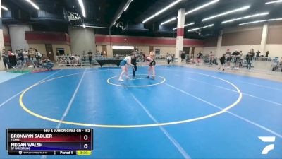 152 lbs Quarterfinal - Bronwyn Sadlier, Texas vs Megan Walsh, 3F Wrestling