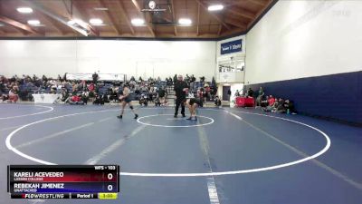 103 lbs Cons. Semi - Rebekah Jimenez, Unattached vs Kareli Acevedeo, Lassen College